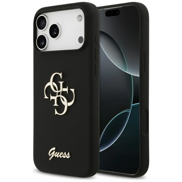 GUESS case for IPHONE 17 Pro Max GUHCP17XSC4GSMK (Silicone W/ Big 4G Script) black