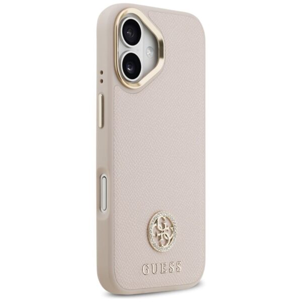 67593e529c6bceaa8fe1a0ece71fd8a8 GUESS case for IPHONE 17 compatible with MagSafe GUHMP17SPGCRMDEP (PU W/ Grained Strass Logo) pink