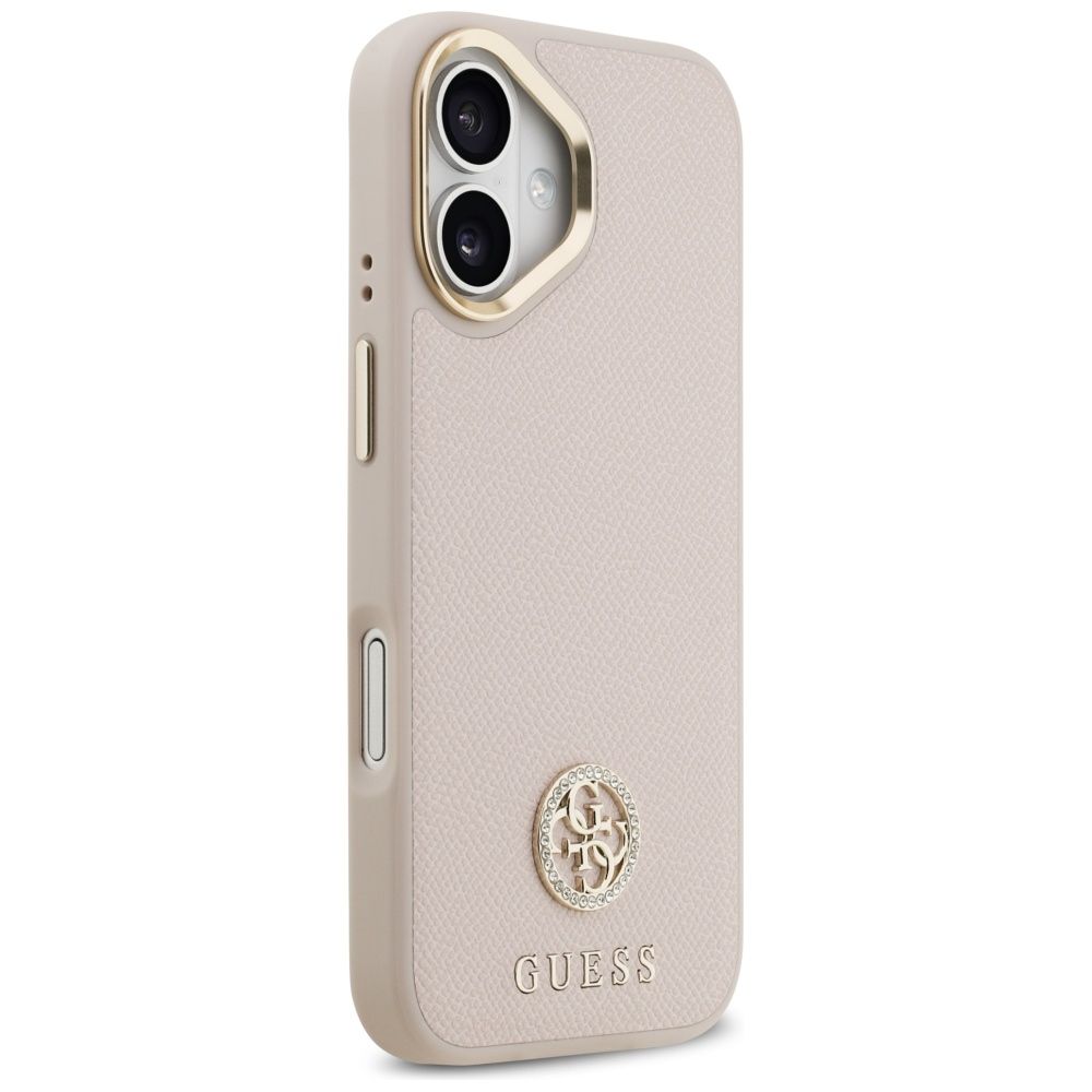67593e529c6bceaa8fe1a0ece71fd8a8 GUESS case for IPHONE 17 compatible with MagSafe GUHMP17SPGCRMDEP (PU W/ Grained Strass Logo) pink