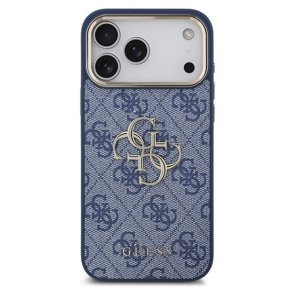 6834686d2cf619b8499a4217a74c864f GUESS case for IPHONE 17 Pro Max GUHCP17X4GMGCBL (PU W/ Big 4G Classic Logo) gold blue