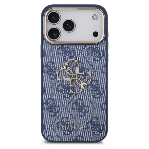6834686d2cf619b8499a4217a74c864f GUESS case for IPHONE 17 Pro Max GUHCP17X4GMGCBL (PU W/ Big 4G Classic Logo) gold blue