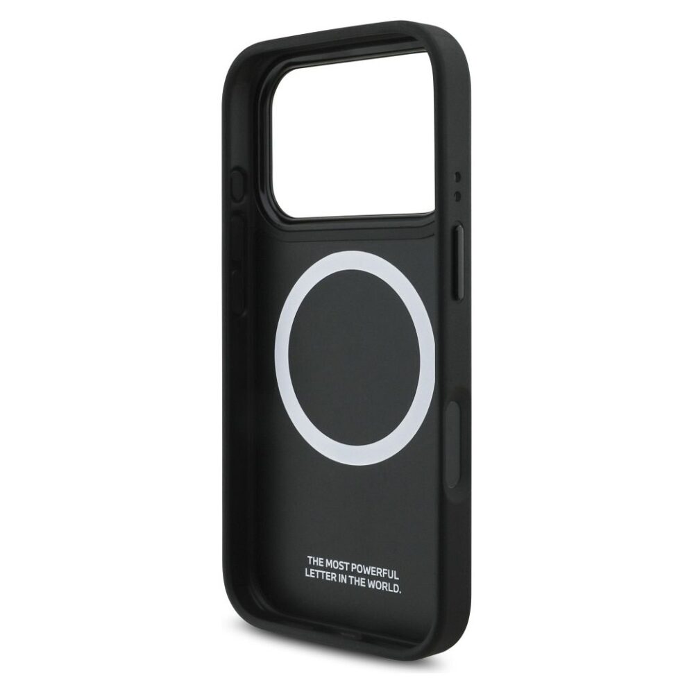 BMW case for IPHONE 17 Pro compatible with MagSafe BMHMP17L25PCCSCKR (PU Carbon Line & Logo) red