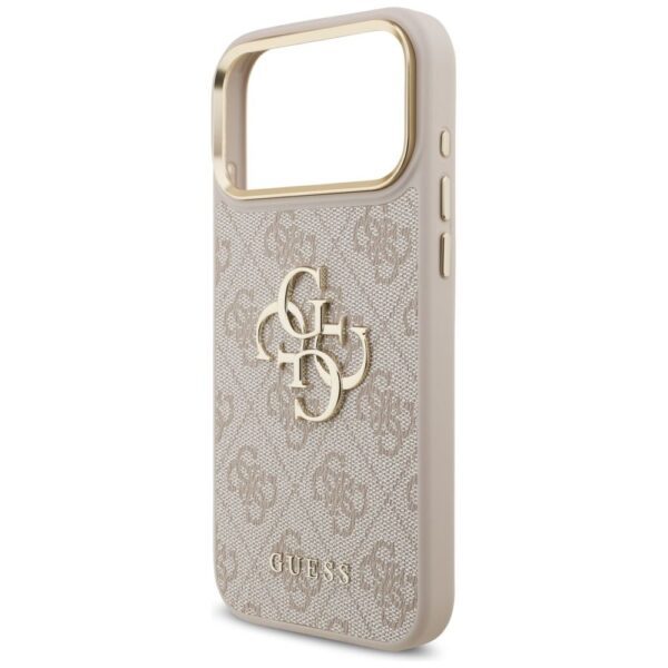 GUESS case for IPHONE 17 Pro Max GUHCP17XP4G4BCSP (PU W/ Big 4G Classic & Big Strap Metal Buttons) pink