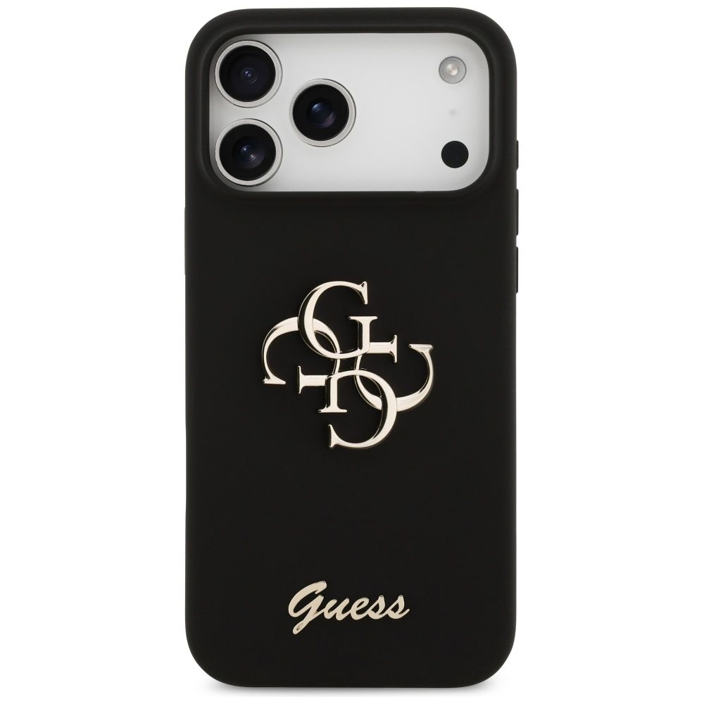 6a19204c4c2a9055d79b1ed81b777863 GUESS case for IPHONE 17 Pro Max GUHCP17XSC4GSMK (Silicone W/ Big 4G Script) black