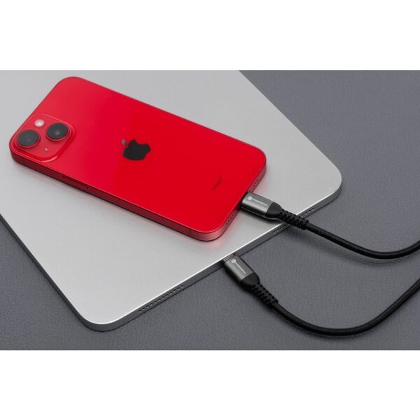 FORCELL F-ENERGY C257 cable USB A to Lightning 2,4A 12W Cafule 0,5 m black