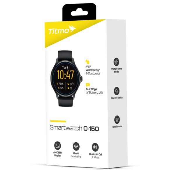 Smartwach TITMO O-150 (AMOLED, bluetooth call) black