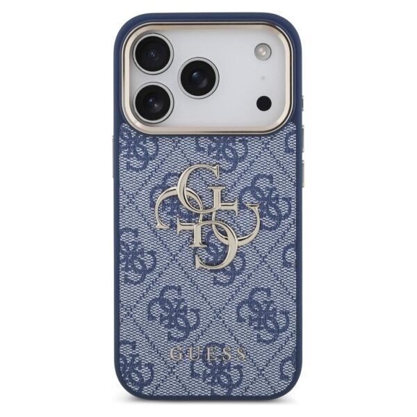 6bea945b3cd9b6fc96327fe154e362ad GUESS case for IPHONE 17 Pro GUHCP17L4GMGCBL (PU W/ Big 4G Classic Logo) gold blue