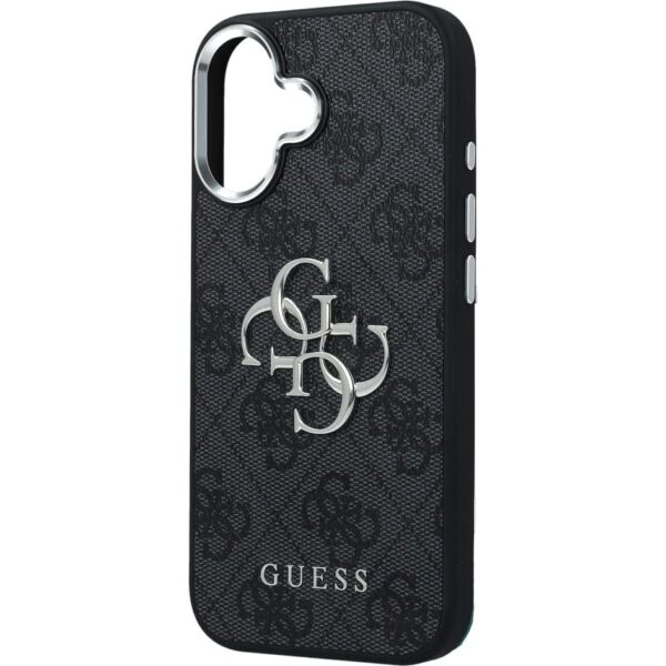 6c6f5e27aafbf108ed0439c60d19d2bd GUESS case for IPHONE 17 GUHCP17SP4G4SMCK (4G PU Leather Case with Big 4G and Classic Logo and Silver Metal Camera Frame) black