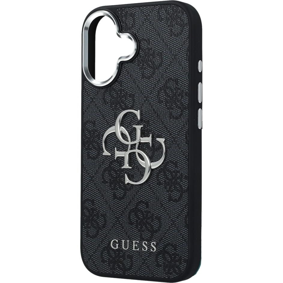 6c6f5e27aafbf108ed0439c60d19d2bd GUESS case for IPHONE 17 GUHCP17SP4G4SMCK (4G PU Leather Case with Big 4G and Classic Logo and Silver Metal Camera Frame) black