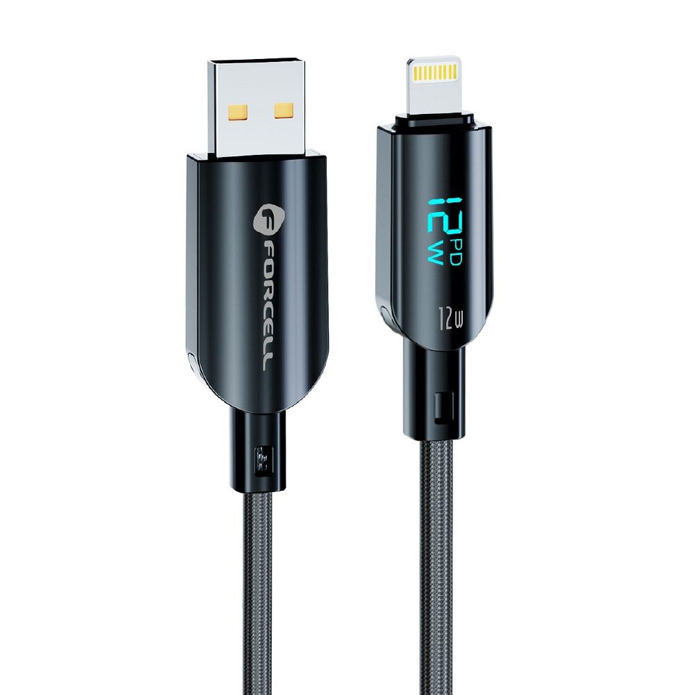 FORCELL F-ENERGY C273 cable USB A to Lightning 2,4A 12W Digital 1,2 m black