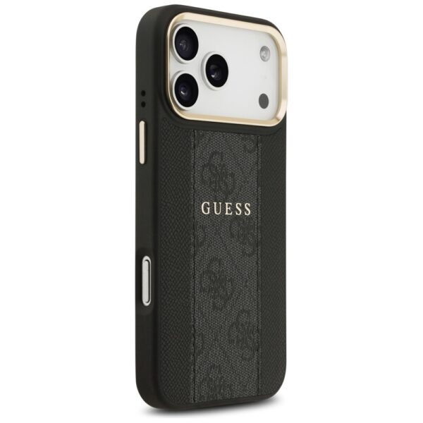 6fdef93382435f99043a2e2d6b337f5a GUESS case for IPHONE 17 Pro Max compatible with MagSafe GUHMP17XPG4SEMCK (PU W/ 4G Stripe) black