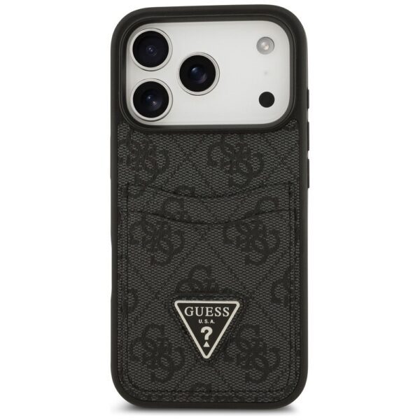 GUESS case for IPHONE 17 Pro GUHCP17LP4TPK (4G Double Card Triangle) black