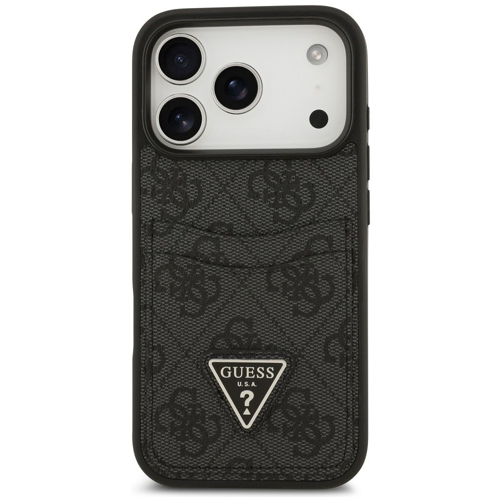 GUESS case for IPHONE 17 Pro GUHCP17LP4TPK (4G Double Card Triangle) black