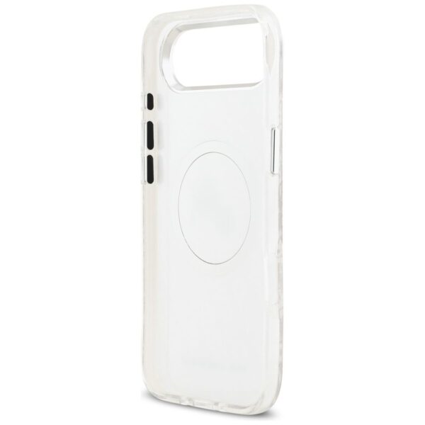 KARL LAGERFELD case for IPHONE 17 Air compatible with MagSafe KLHMP17MHMKBKCHOG (IML Glitter K&C Heads Logo) gray