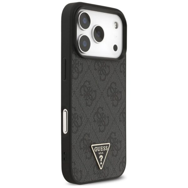 708bb10648227513e4e4edc1c85b5510 GUESS case for IPHONE 17 Pro compatible with MagSafe GUHMP17LP4TSDPPSK (4G PU W/ Strap Triangle Logo) black