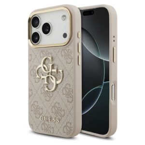 GUESS case for IPHONE 17 Pro GUHCP17L4GMGCPI (PU W/ Big 4G Classic Logo) gold pink