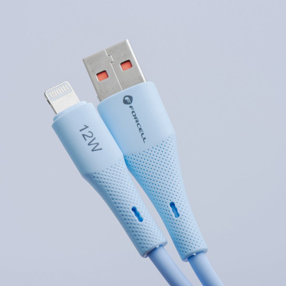 FORCELL F-ENERGY C341 cable USB A to Micro USB QC3.0 2,4A 18W Silicone 1 m blue