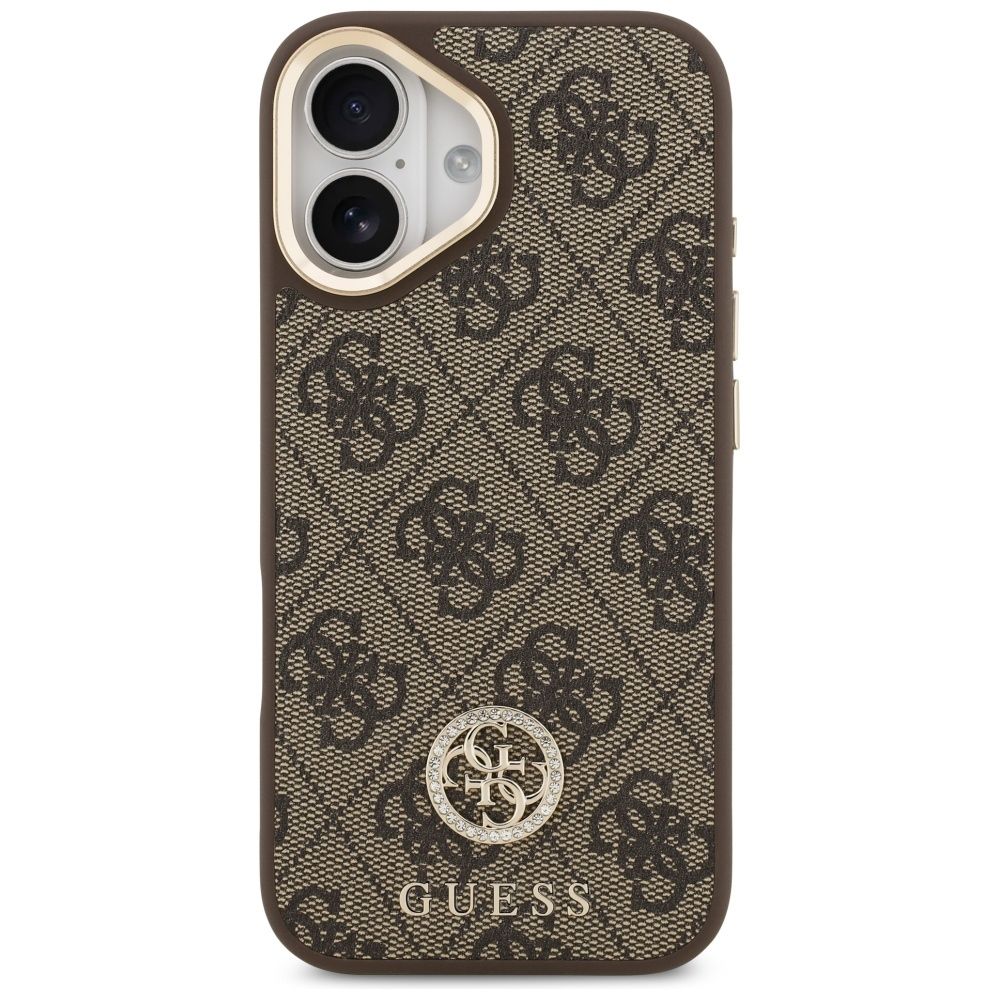 71869ecad10dcd708576243ace10c77f GUESS case for IPHONE 17 compatible with MagSafe GUHMP17SP4GRMDEW (PU W/ 4G Strass Logo) brown