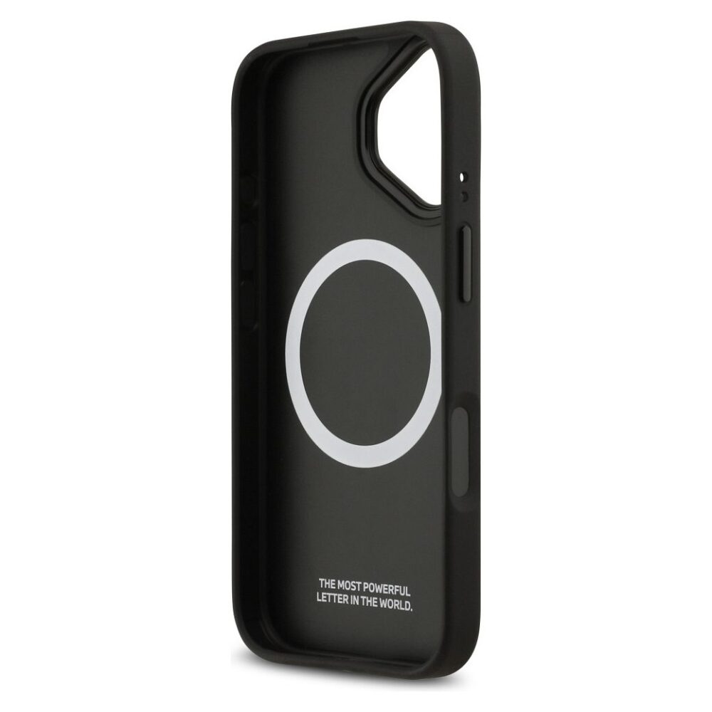 BMW case for IPHONE 17 compatible with MagSafe BMHMP17S25PCCSCAK (PU Carbon Logo) anthracite