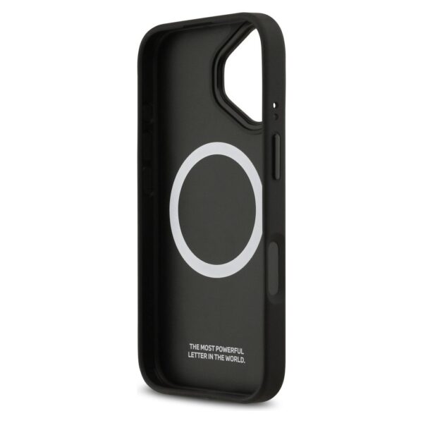 BMW case for IPHONE 17 compatible with MagSafe BMHMP17S25PCCSCAK (PU Carbon Logo) anthracite