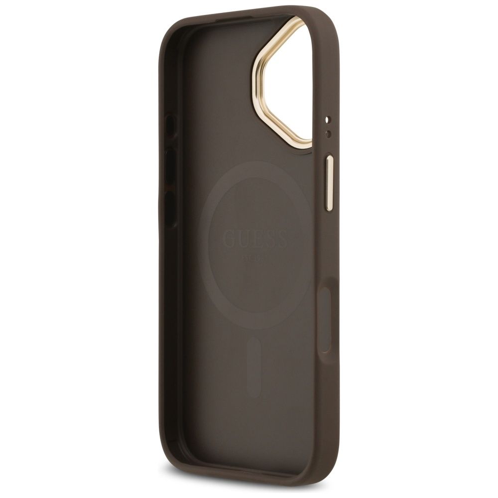 73f86c57650d57ef4104b045fb08d943 GUESS case for IPHONE 17 compatible with MagSafe GUHMP17SP4GRMDEW (PU W/ 4G Strass Logo) brown