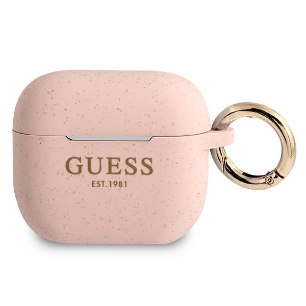 Guess GUA3SGGEP AirPods 3 cover pink/pink Silicone Glittereng