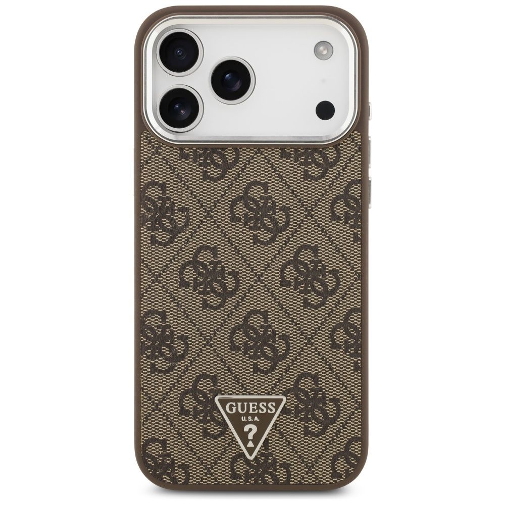 74cbb369c88b1d352c6734fe08c48bfb GUESS case for IPHONE 17 Pro Max compatible with MagSafe GUHMP17XP4TSRCMW (PU 4G W/Triangle Logo SL) brown