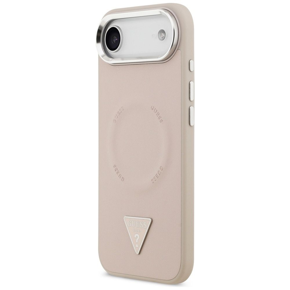 75d296dfa200257c93ce3dc36bf63187 GUESS case for IPHONE 17 Air compatible with MagSafe GUHMP17MPSDTSCMP (PU W/ Triangle Logo) pink