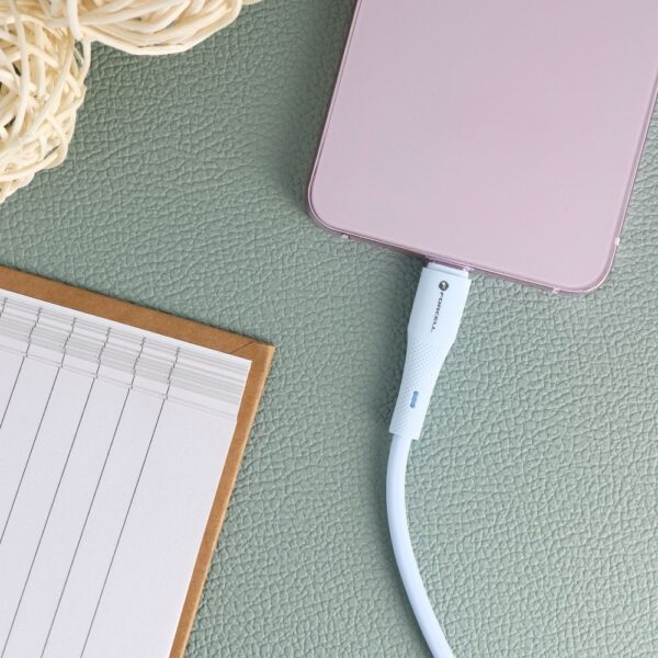 771756d3815e24a9146ad69014b3bbf6 FORCELL F-ENERGY C347 cable Type C to Type C QC4.0 PD 5A 100W Silicone 1 m blue