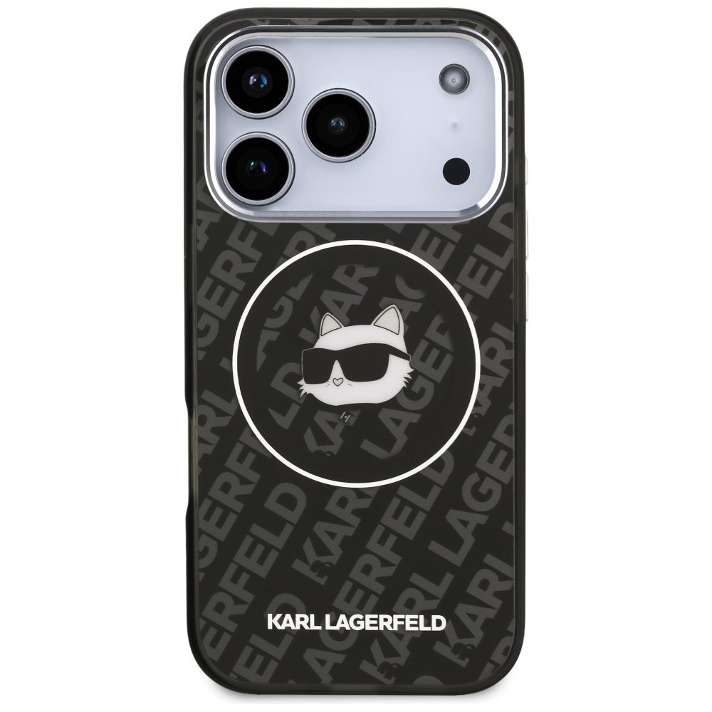 KARL LAGERFELD case for IPHONE 17 Pro Max compatible with MagSafe KLHMP17XHMKBCHOK (IML Choupette Head Logo) black