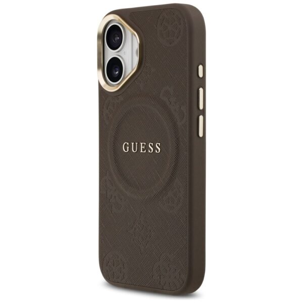 77f7ecaba201ba2dcdf1fee4f4bbe456 GUESS case for IPHONE 17 compatible with MagSafe GUHMP17SPSAMSECW (PU W/ Peony Hot Stamp) brown