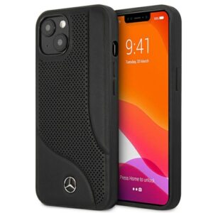 Mercedes MEHCP13SCDOBK iPhone 13 mini 5,4" czarny/black hardcase Leather Perforated Areaeng