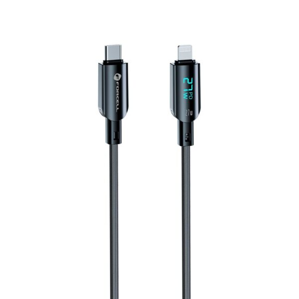 FORCELL F-ENERGY C276 cable Type C to Lightning PD 3A 27W Digital 1,2 m black