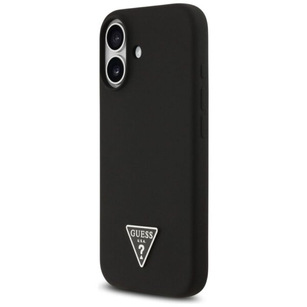 GUESS case for IPHONE 17 compatible with MagSafe GUHMP17SSCTRLMK (Silicone W/ Triangle Logo) black