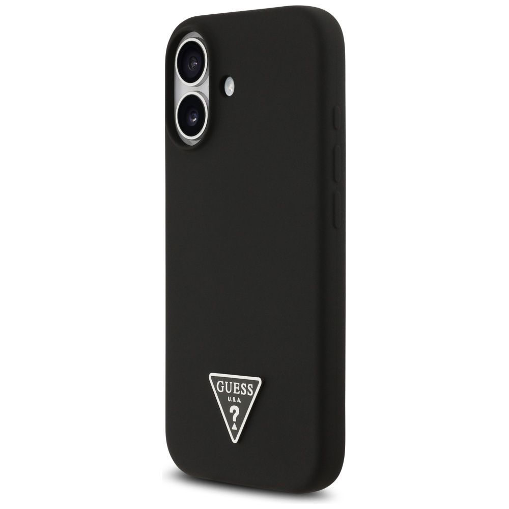 GUESS case for IPHONE 17 compatible with MagSafe GUHMP17SSCTRLMK (Silicone W/ Triangle Logo) black