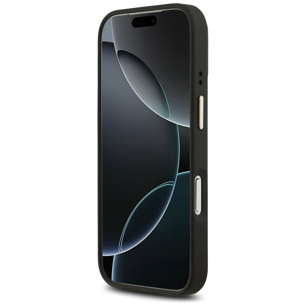 7c72bd9ae038587220ae78e566a19c03 GUESS case for IPHONE 17 Pro compatible with MagSafe GUHMP17LPG4SEMCK (PU W/ 4G Stripe) black