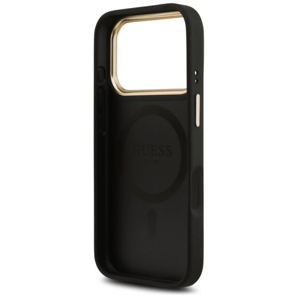 GUESS case for IPHONE 17 Pro compatible with MagSafe GUHMP17LP4MSEGCK (PU 4G W/ Classic) black