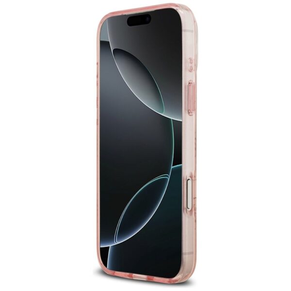 GUESS case for IPHONE 17 Pro Max compatible with MagSafe GUHMP17XH4DTEP (IML 4G Background) pink
