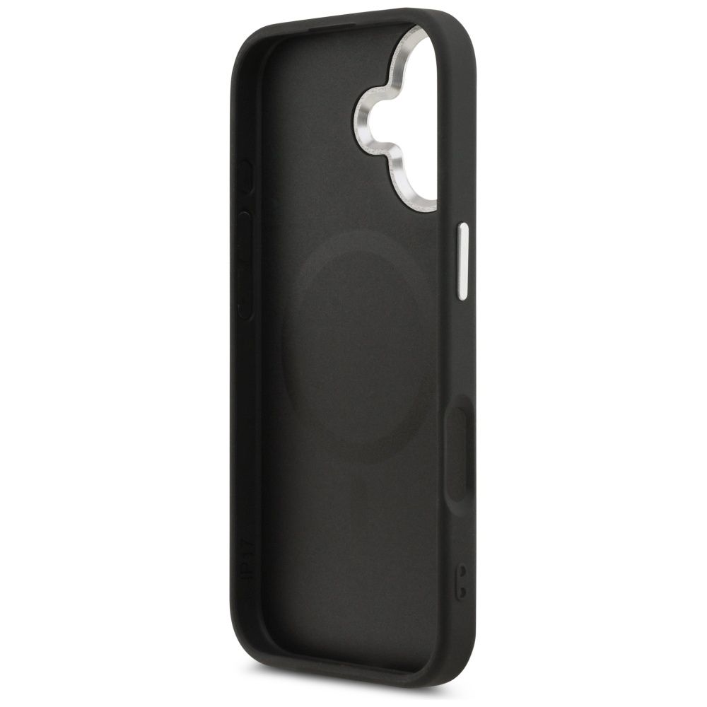 8135ee73ccfcab5c1cb8d57e82c0dcea GUESS case for IPHONE 17 compatible with MagSafe GUHMP17SPGTSPSK (Grained PU Triangle Logo) black
