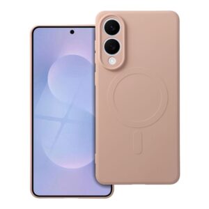 SILICONE MAG COVER case compatible with MagSafe for SAMSUNG S25 Edge pink