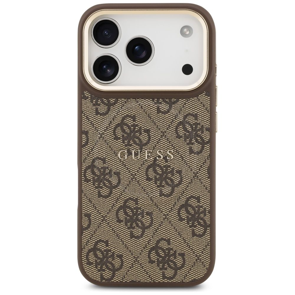 GUESS case for IPHONE 17 Pro compatible with MagSafe GUHMP17LP4MSEGCW (PU 4G W/ Classic) brown