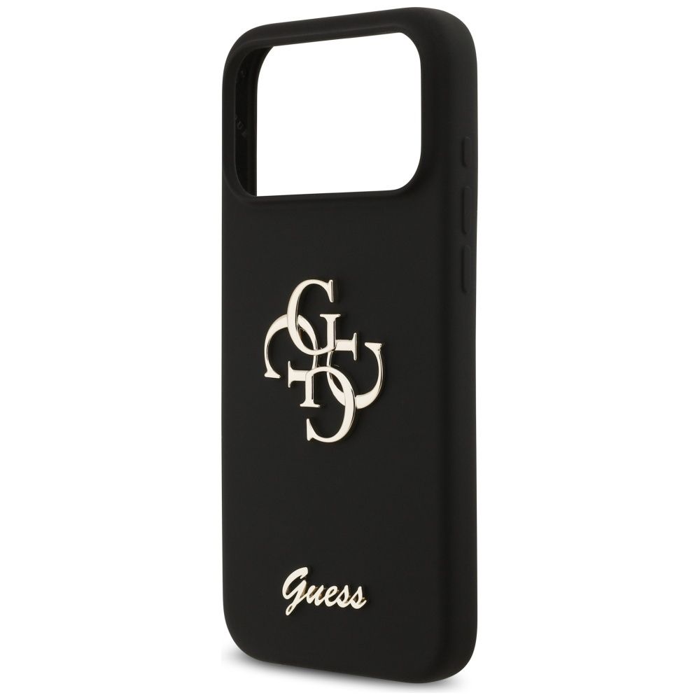 82377aa944e99934b693d9b086c034ac GUESS case for IPHONE 17 Pro Max GUHCP17XSC4GSMK (Silicone W/ Big 4G Script) black