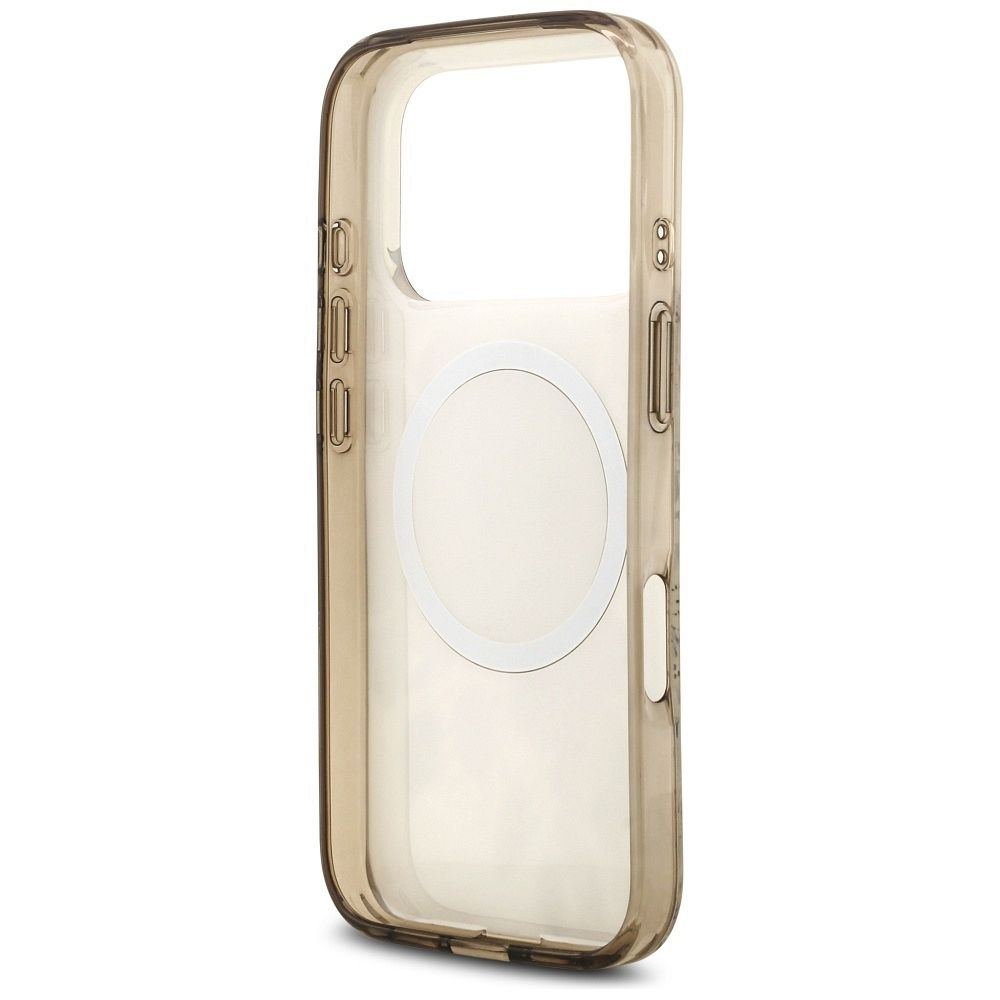 824ff2894b57f00c23a8767b26ba5ed0 GUESS case for IPHONE 17 Pro Max compatible with MagSafe GUHMP17XHFWBDCEW (IML Flower & Tonal Circle) brown