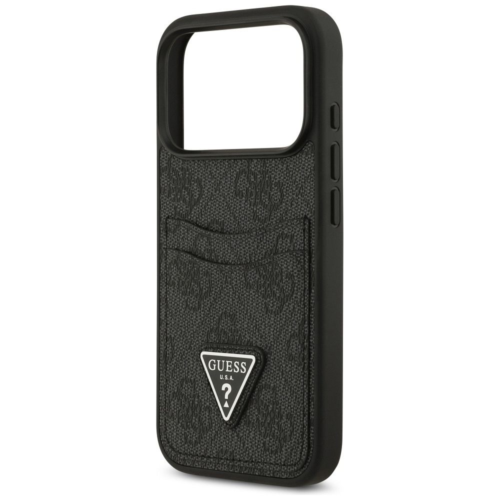 GUESS case for IPHONE 17 Pro GUHCP17LP4TPK (4G Double Card Triangle) black