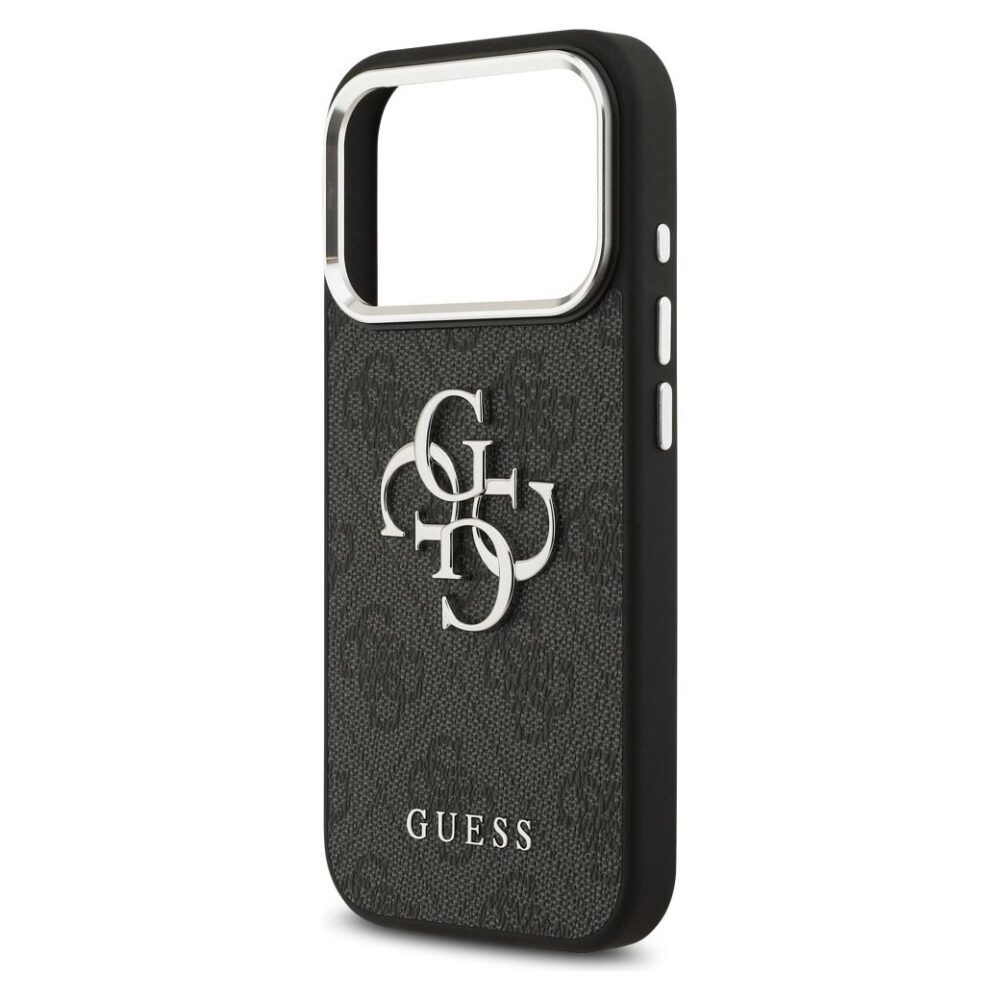 GUESS case for IPHONE 17 Pro Max GUHCP17XP4G4SMCK (PU W/ Big 4G Classic Logo) silver black