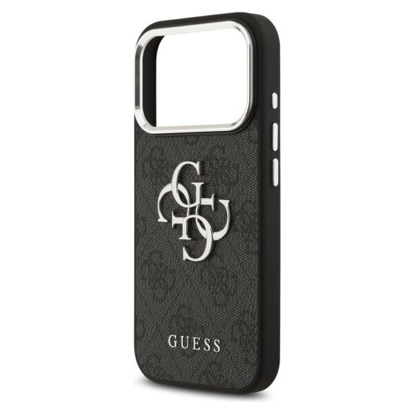 GUESS case for IPHONE 17 Pro Max GUHCP17XP4G4SMCK (PU W/ Big 4G Classic Logo) silver black