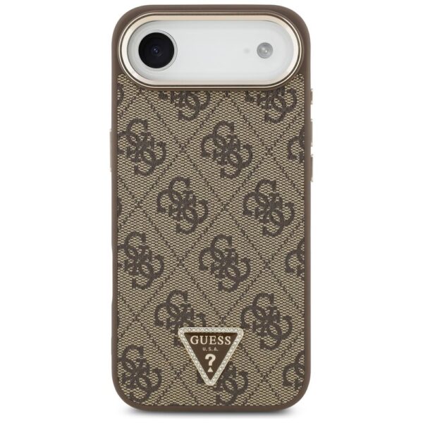 83bc2022af3d5e7b5f9b75a2017bcb61 GUESS case for IPHONE 17 Air compatible with MagSafe GUHMP17MP4GTDGMW (4G PU W/ Triangle Logo) gold brown