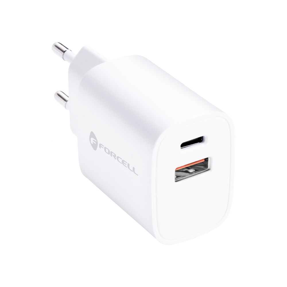 FORCELL F-ENERGY TFK-TC-35WPD travel charger Type C + USB A PD QC4.0 3A 35W white