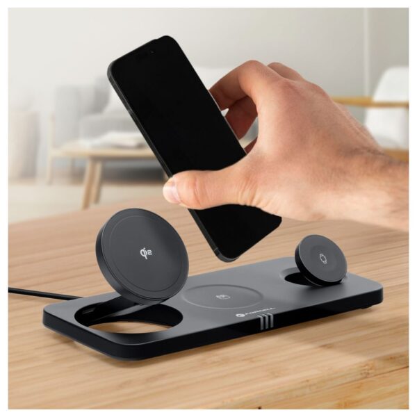 FORCELL F-ENERGY MagNetix 3w1 Qi2 20,5W wireless charger compatible with MagSafe black