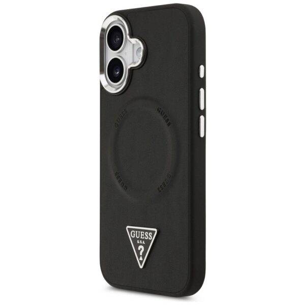 GUESS case for IPHONE 17 compatible with MagSafe GUHMP17SPSDTSCMK (PU W/ Triangle Logo) black
